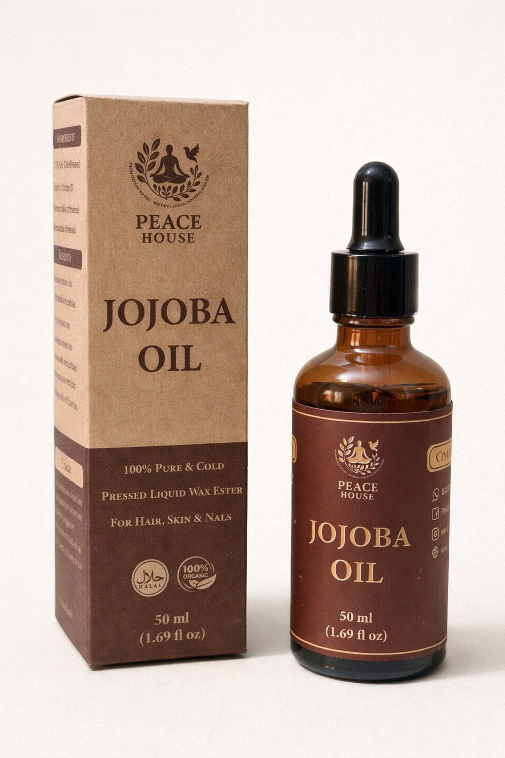 🌿 Jojoba Oil – 100% Pure, Organic & Natural